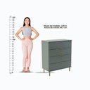 Ver imagem 6 de Conjunto de Quarto Cômoda 4 Gavetas e 2 Mesas de Cabeceira MDF-MDP Verde Oliva Ditália Móveis