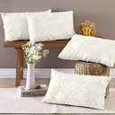 Ver imagem 1 de Almofadas Cheias Aveline 60cm X 30cm 04 Peças - Off White Bia Enxovais