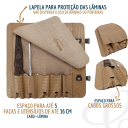 Estojo Porta Facas Profissional - 6