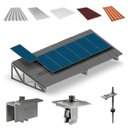 Ver imagem 1 de Kit Estrutura Suporte Fixador Para 07 Placas Solar Alumínio e Inox Telha Fibro Ondulada em Viga Metá