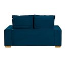 Ver imagem 2 de Sofá 3 Lugares 1.90 Mt Com Molas Retrátil E Reclinável Azul
