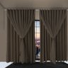 Cortina Blecaute para Sala e Quarto Bia 7,00 X 2,80 Marrom - 4