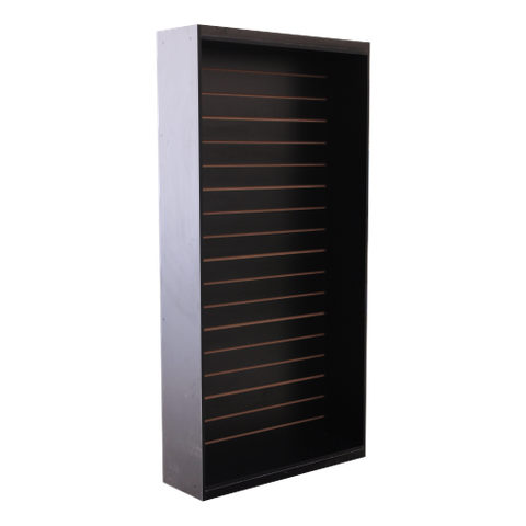 Armário Expositor Canaletado para Ganchos / Vitrine Loja Comércio - Cor Preto - Cód. 404