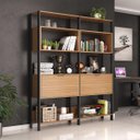 Ver imagem 3 de Estante para Escritório Home Office 2 Portas Montana/Preto 3005