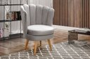 Ver imagem 4 de Poltrona Pétala Cadeira Decorativa Flor - Veludo Capuccino