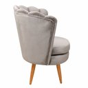 Ver imagem 3 de Poltrona Pétala Cadeira Decorativa Flor - Veludo Capuccino