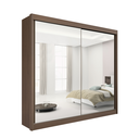 Ver imagem 1 de Guarda Roupa Mdf Las Vegas 2 Portas Espelho Castanho