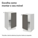 Ver imagem 4 de Balcão de Cozinha 40 cm 1 Porta (sem Tampo) Branco/Cinza Vik Madesa