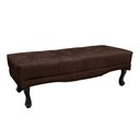 Ver imagem 1 de Puff Recamier Retrô Luis Xv Captonê para Quarto Vicenza 195cm Suede Café S04 - D'Rossi