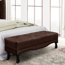 Ver imagem 2 de Puff Recamier Retrô Luis Xv Captonê para Quarto Vicenza 195cm Suede Café S04 - D'Rossi