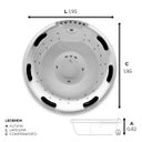 Ver imagem 2 de Spa Redondo Monte Castelo Completo com Hidro em Acrílico - 127V