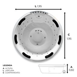 Spa Redondo Rubi Completo com Hidro em Acrílico - 127v - 2
