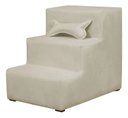 Ver imagem 1 de Escadinha Escada Pet 3 Degraus Rampa para Cama Sofá Suede:Bege/3 Degraus