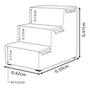 Ver imagem 2 de Escadinha Escada Pet 3 Degraus Rampa para Cama Sofá Suede:Bege/3 Degraus