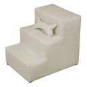 Ver imagem 5 de Escadinha Escada Pet 3 Degraus Rampa para Cama Sofá Suede:Bege/3 Degraus