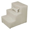 Ver imagem 5 de Escadinha Escada Pet 3 Degraus Rampa para Cama Sofá Suede:Bege/3 Degraus