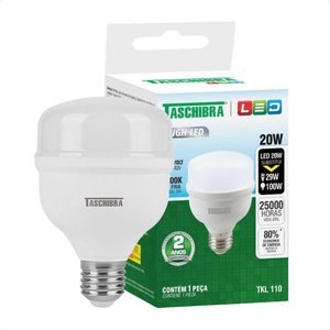 Kit 10 Lâmpadas High Led Tkl 20w Taschibra E27 Bivolt 6500k Frio