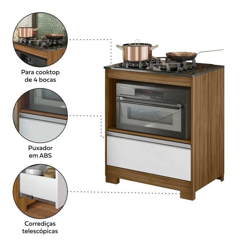 Balcão para Cooktop 4 Bocas Notável 3110 - 3