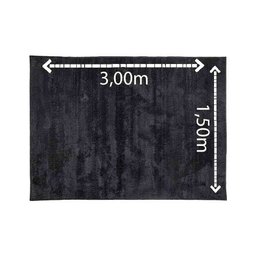 Tapete para Quarto ,sala ,escritório 1,50 X 3,00 Pelo Macio.:preto - 3