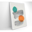 Ver imagem 4 de Quadro Abstrato Círculos 1 - 60x90 Cm - Vidro Impresso