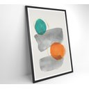 Ver imagem 3 de Quadro Abstrato Círculos 1 - 60x90 Cm - Vidro Impresso
