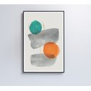 Ver imagem 6 de Quadro Abstrato Círculos 1 - 60x90 Cm - Vidro Impresso
