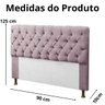 Kit Cabeceira e Calçadeira Baú Mirage 90 Cm Suede Rose - Fm - 6