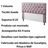 Kit Cabeceira e Calçadeira Baú Mirage 90 Cm Suede Rose - Fm - 4