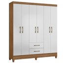 Ver imagem 1 de Guarda Roupa 6 Portas Panamá Naturale Branco 953026 Moval
