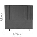 Ver imagem 3 de Cabeceira Estofada Grécia 160cm Queen Size Para Cama Box Quarto Linho Cinza - Gat Magazine