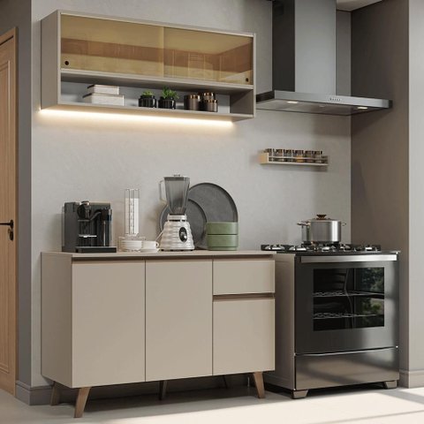 Armário de Cozinha Compacta 120cm Nice Madesa 01