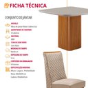 Ver imagem 7 de Mesa de Jantar Eloise 90cm Tampo MDF Vidro Canto Copo com 4 Cadeirasyasmin