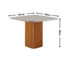 Ver imagem 4 de Mesa de Jantar Eloise 90cm Tampo MDF Vidro Canto Copo com 4 Cadeirasyasmin