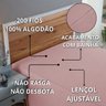 Roupa de Cama Queen Percal 200 Fios 100% Algodão Santista sem Elástico Avulso Hotel Pousada:rose - 4