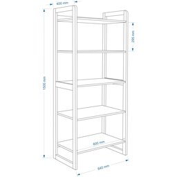 Estante Multiuso Colore Cinco Prateleiras Branco Mdf Premium - 3