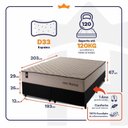 Ver imagem 3 de Conjunto Cama Box Espuma San Diego Bege King 193x203x67