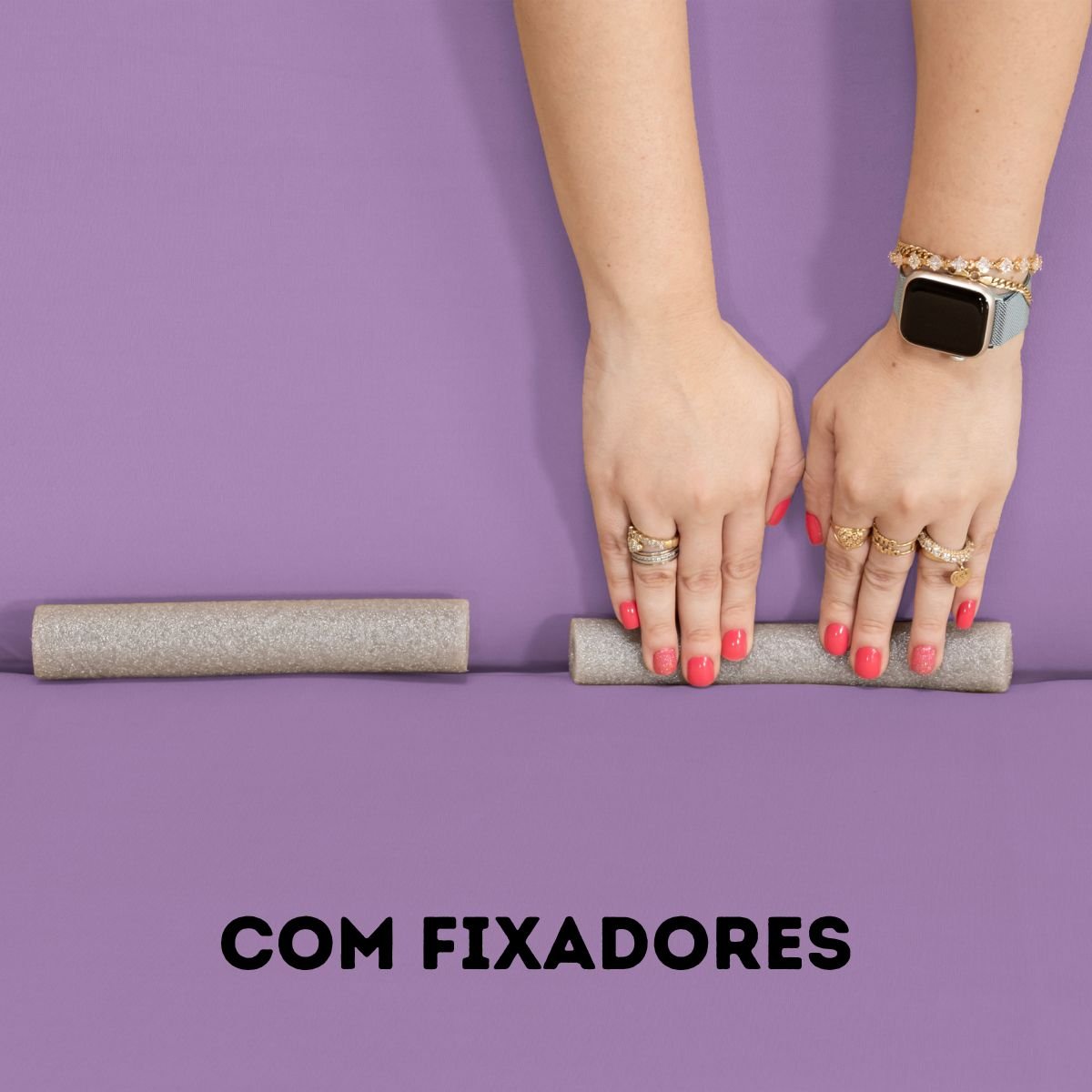 Capas de Sofá 3 Lugares com Fixador:lilás - 4