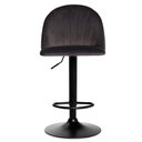 Ver imagem 5 de Kit 2 Banquetas Giratória Anm9800b Anima Office Revestida em Veludo Chumbo Base Rodízio Preto