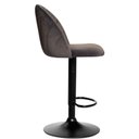 Ver imagem 4 de Kit 2 Banquetas Giratória Anm9800b Anima Office Revestida em Veludo Chumbo Base Rodízio Preto