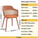 Ver imagem 6 de Conjunto Mesa de Jantar Redonda Quiara 100cm Branco com 4 Cadeiras Marcela - Marrom