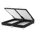 Ver imagem 2 de Base Box Baú Bipartido King Spubio Incofal Preto 198x198x45cm