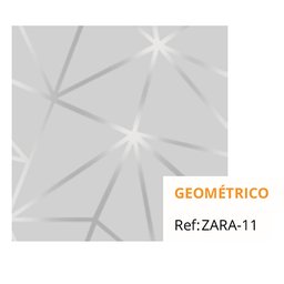 Papel de Parede Adesivo - 48 cm larg x 3 metros alt - Coleção Geometrico Cinza - Ref. Zara 11 - 4