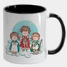 Caneca Branca com Interna Preta Y5 3 Arcanjos Desenho Fofinho - 1