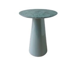 Mesa Cone Lateral de 41 Cm, Tampo em Mármore Verde Guatemala. - 3