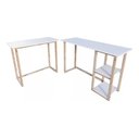 Ver imagem 3 de Kit Mesa Suspensa Prateleira Estudos Home Office Computador Technox Branco