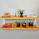 Ver imagem 1 de Prateleira Dual 100cm Industrial Carvalho e Branco