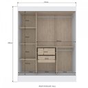 Ver imagem 4 de Guarda-Roupa Solteiro Marselha 3 Portas 2 Gavetas Branco - Doripel