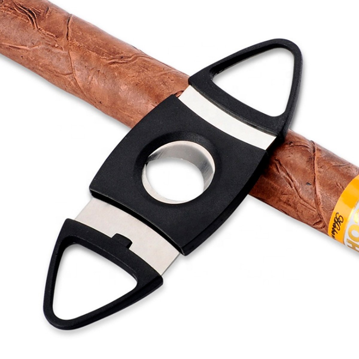 Cortador de Charuto Em V Guilhotina Profissional Preto - 1