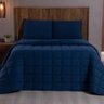 Cobre Leito Colcha Sereno King em Malha - Marinho - 100% Algodão - 2