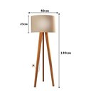 Ver imagem 5 de Luminária De Chão Tripé Delta Com Cúpula Abajur Off White/Nature